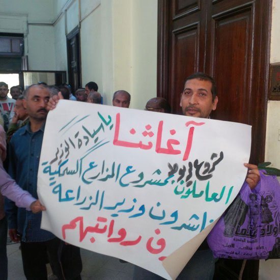 بالصور.. «أمن الزراعة» يشتبك مع العاملين المؤقتين بالوزارة