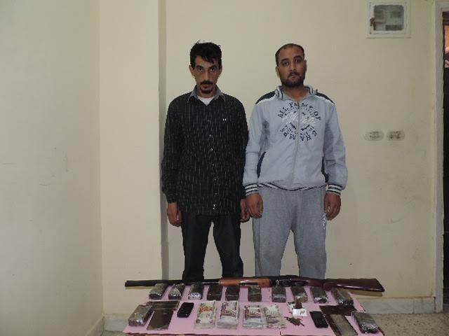 القبض على شخصين بحوزتهما 3550كيلو حشيش وبندقية خرطوش فى مطروح