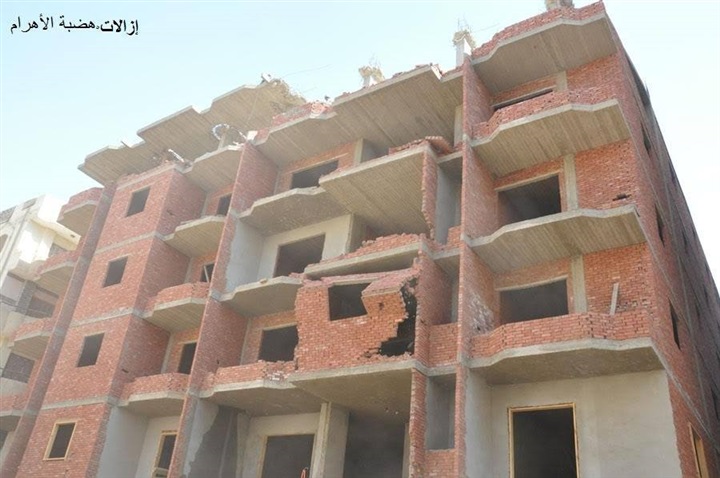 إزالة مبانى مخالفة بكرداسة وهضبة الأهرام بالجيزة