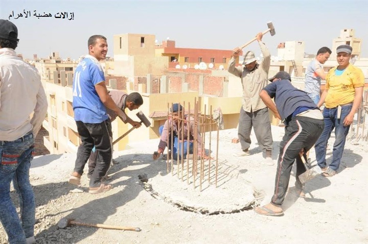 إزالة مبانى مخالفة بكرداسة وهضبة الأهرام بالجيزة