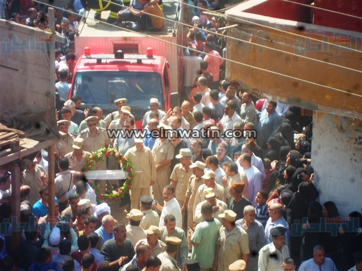بالصور.. تشييع جثمان شهيد هجوم العريش فى مسقط راسة بشطانوف 