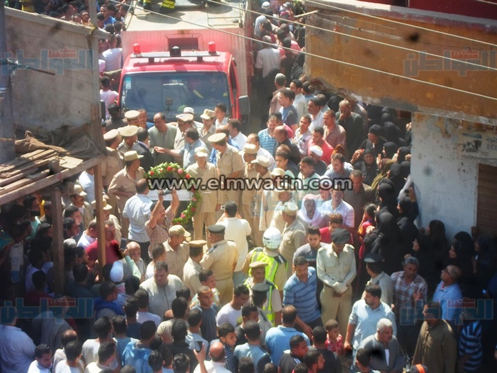 بالصور.. تشييع جثمان شهيد هجوم العريش فى مسقط راسة بشطانوف 