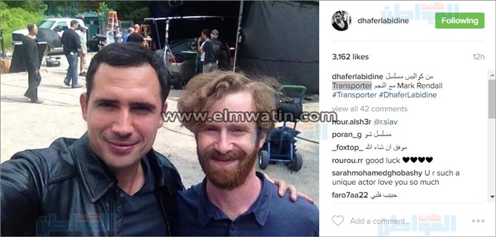 ظافر العابدين يشارك جمهوره بصورة من كواليس «Transporter»
