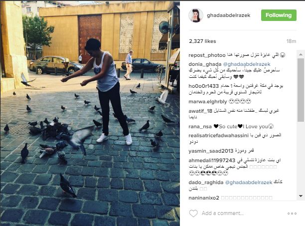 غاده عبد الرازق تنشر صورة جديدة لها من بيروت