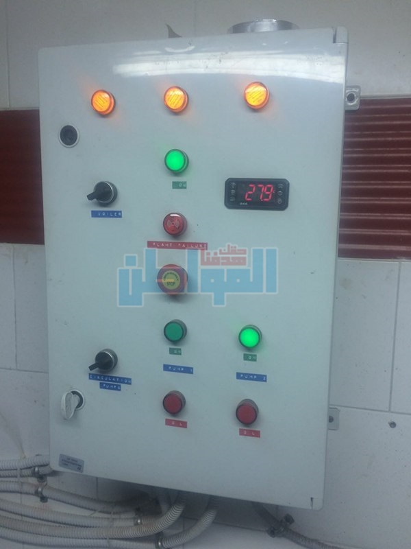 بالصور.. بدء نظام تدفئة حمام سباحة نادي دمنهور