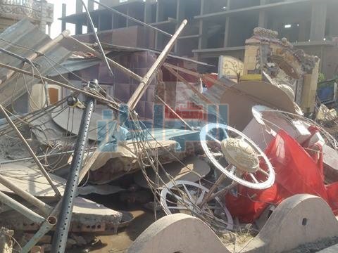 مجلس مدينة الفيوم يزيل قاعات الأفراح المنتشرة على الطرق