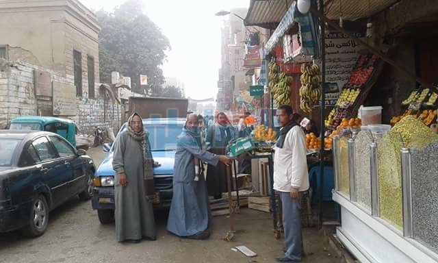بالصور.. إزالة الإشغالات بشوارع ببا جنوبي بني سويف