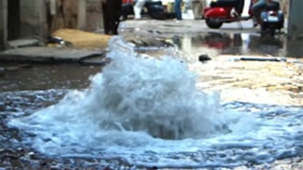 انفجار ماسورة مياه