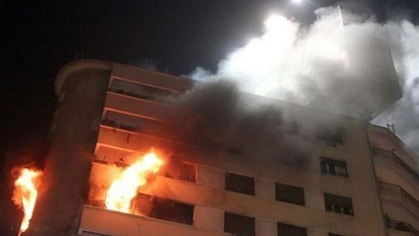 حريق بشقة الإسكندرية
