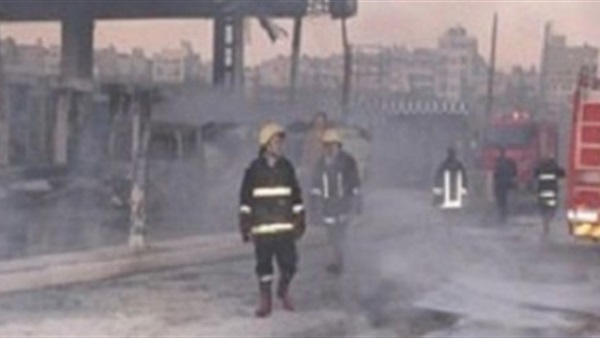 إخماد حريق بمحطة