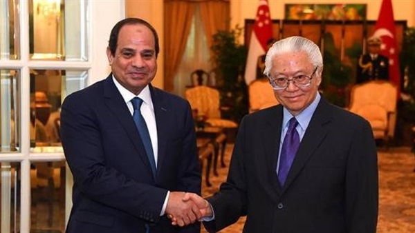 السيسي والرئيس السنغافورى