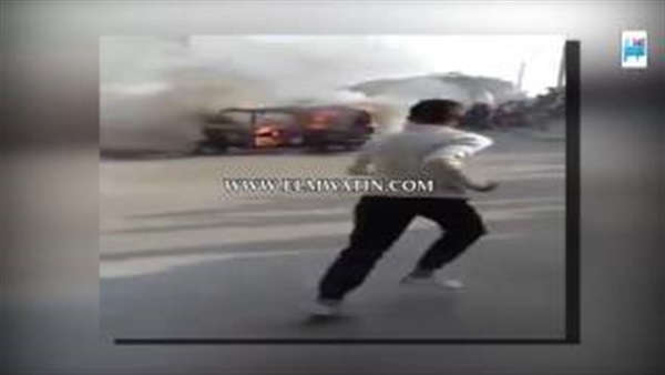 اشتعال النيران بسائق