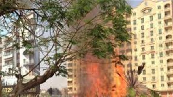 حريق بعقار سكني في