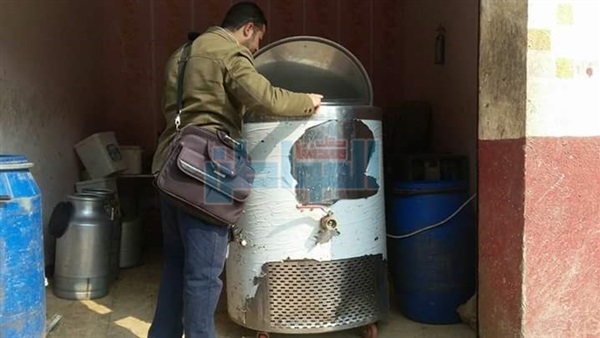 ضبط 250 لتر لبن غير