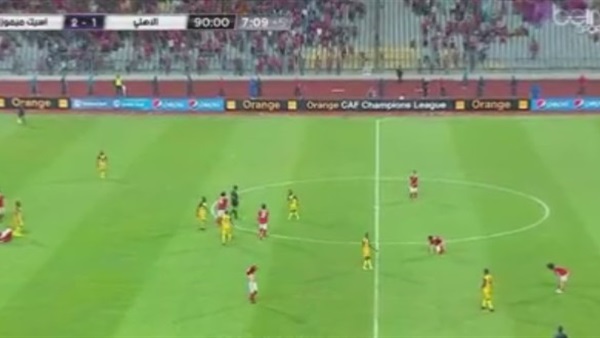 لحظة إنتهاء المباراة