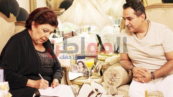 رجاء الجداوي أثناء