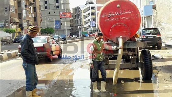 كسح تجمعات المياة