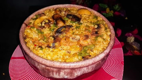 طاجن - الفريك - بالمشروم