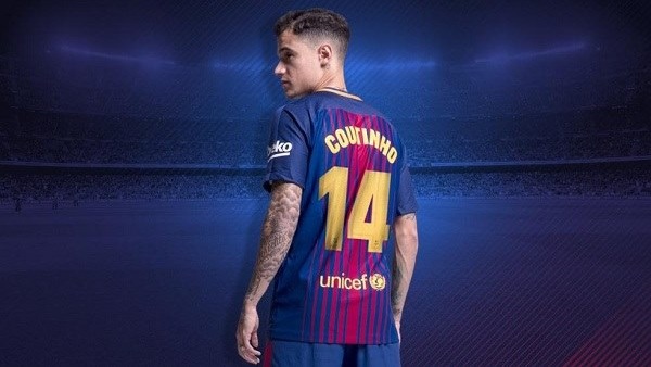 كوتينيو بقميص برشلونة