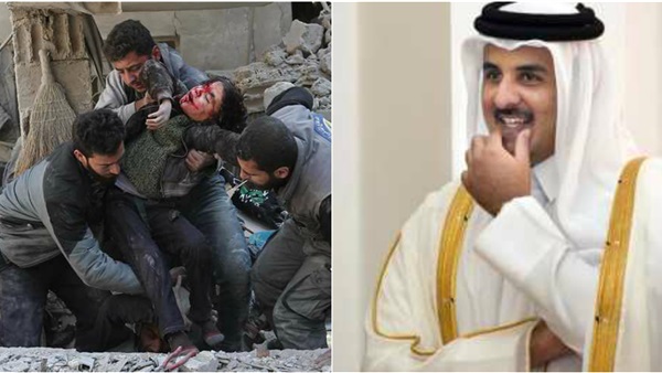 أمير قطر وضحايا الغوطة