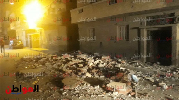 انهيار شرفتي عقار-الاسكندريه