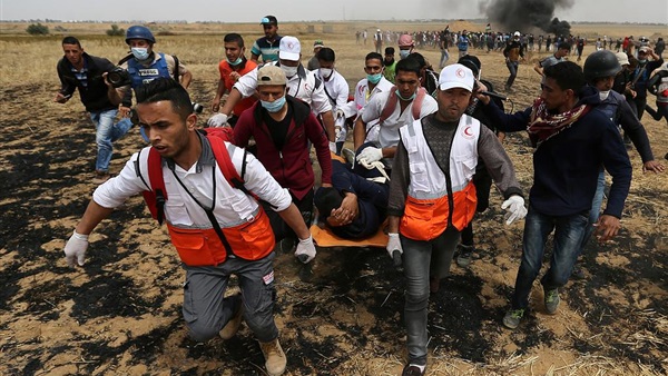 مصابين فلسطينيين