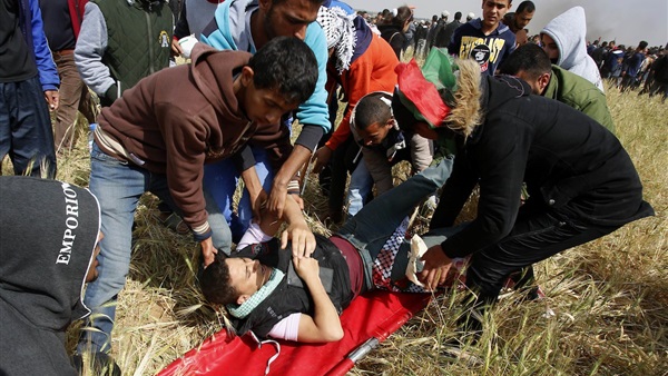 جرحى فلسطينيين