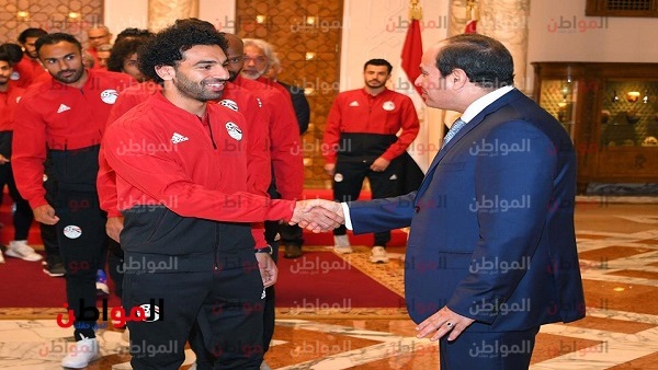 محمد صلاح مع السيسي