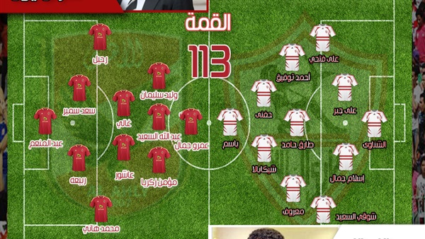 تشكيل الزمالك و الأهلي