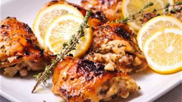 فراخ مشوية بالليمون