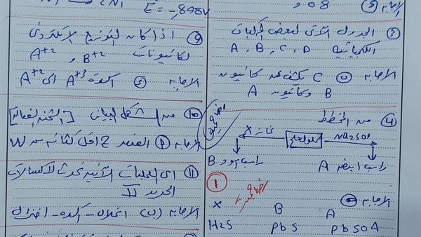 امتحان الكيمياء ثانوية