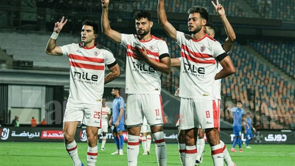 أحتفال لاعبي الزمالك